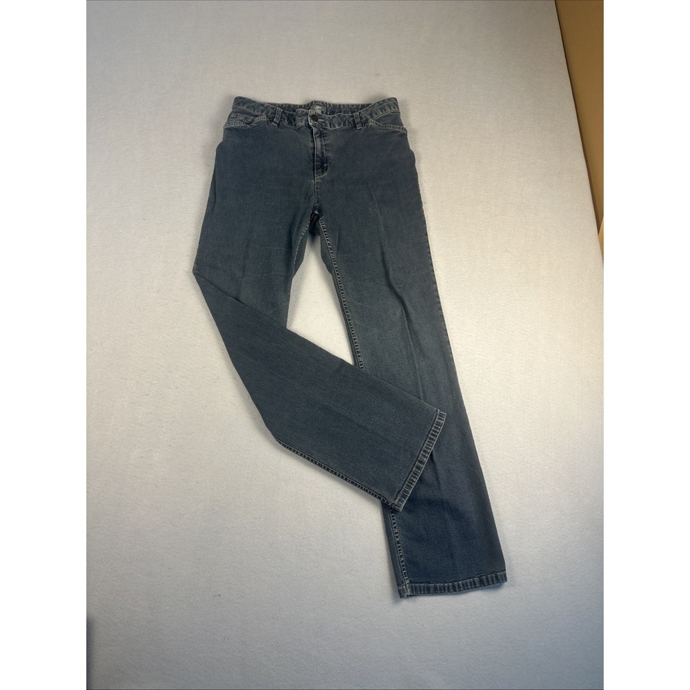 J. Jill Denim Jeans Womens 8 Blue Boyfriend Straight Leg Ankle Mid Rise Stretch